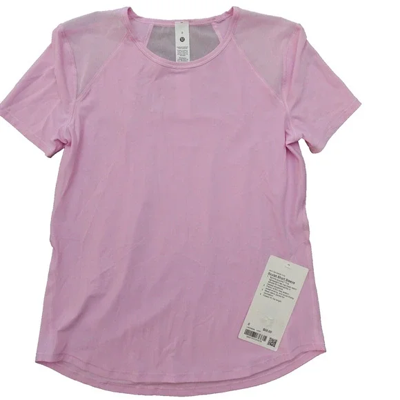 New Lululemon Size 0 Sculpt Short Sleeve Shirt Classic Fit VITP Vita Pink - Picture 1 of 7
